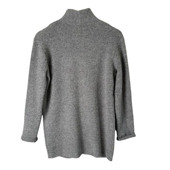 NWT J.Crew Cocoon Sweater Blazer Wool Merino Alpaca in Light Gray, Size XS - Picture 9 of 12